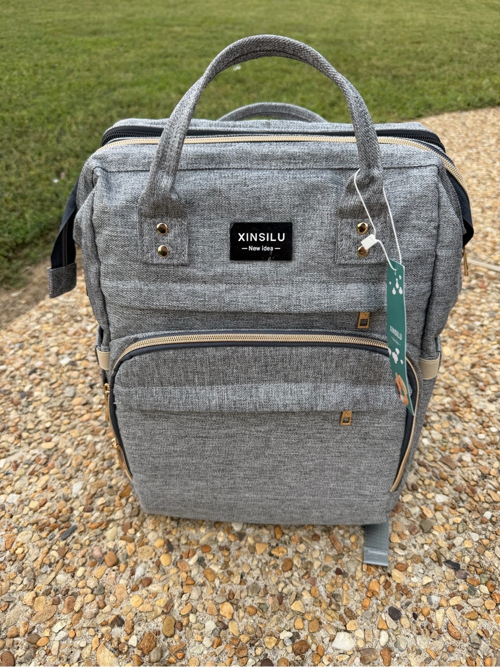 XINSILU Gray Diaper Bag. NWT